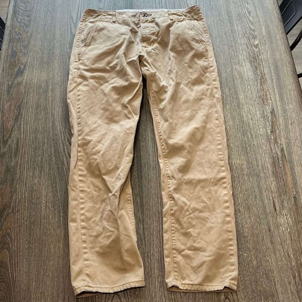 Levi Strauss & Co. Mens Chino Pants Straight Mid-Rise Cotton Brown Size 32x30